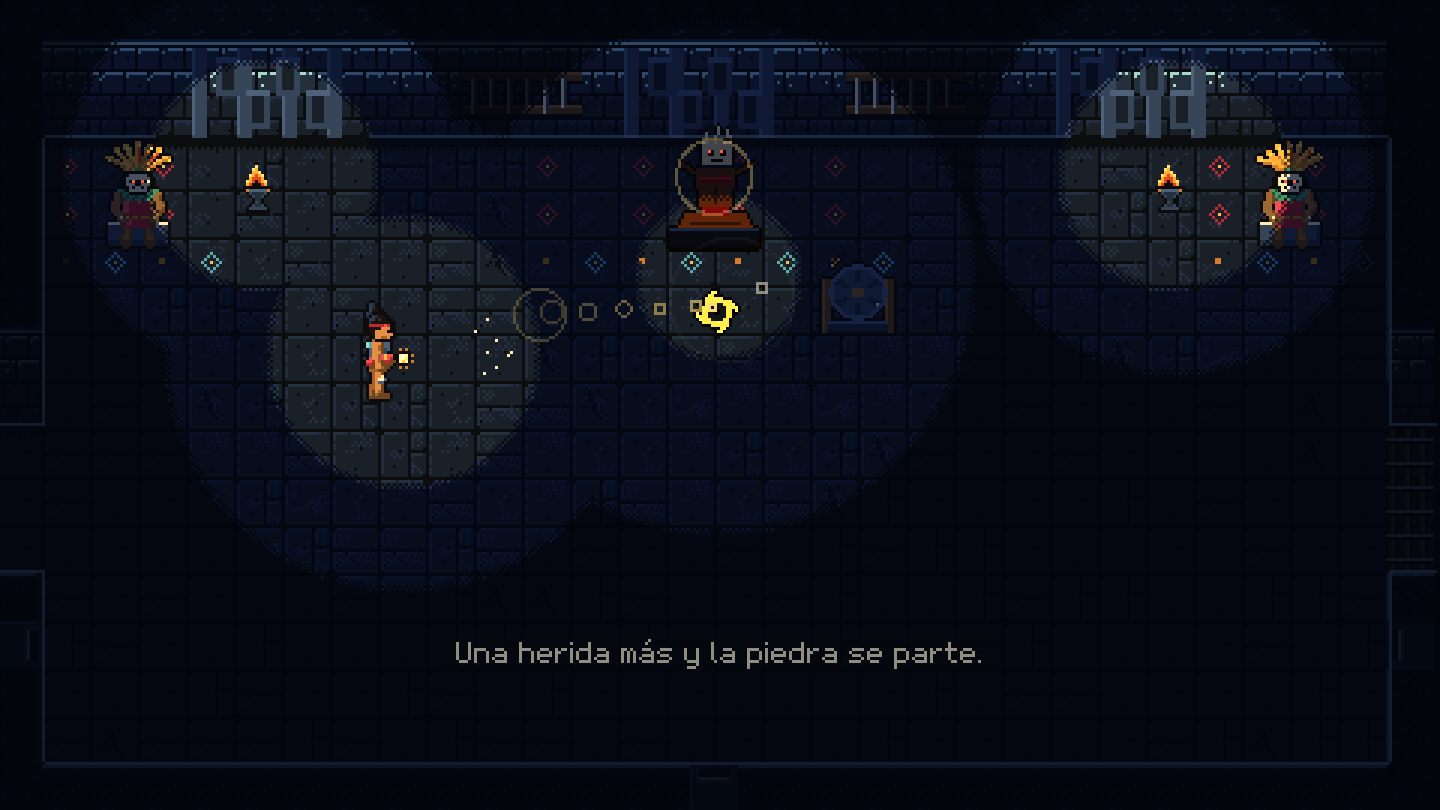 El Afilador detrás de su piedra, con dos Señores en las gradas y una cuchilla atascada
